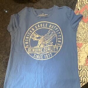 American Eagle Outfitters Blue Graphic Tee